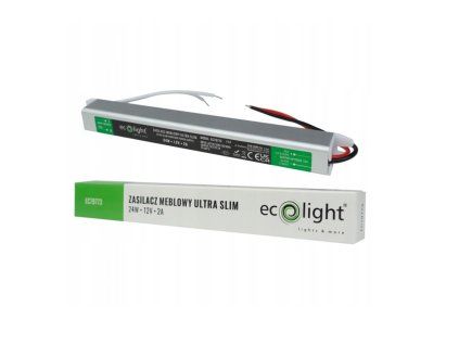 LED nábytkový zdroj 2A 24W 12V ultra Eco Light