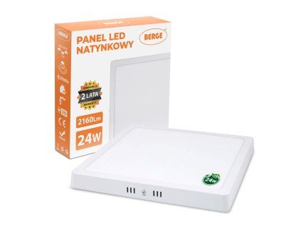 LED panel štvorcový prisadený - 24W - 230V - 2160lm - neutrálna biela
