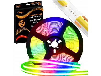 49159 led pasek rgb neon cob 12v 450d 15w m ip20 50m