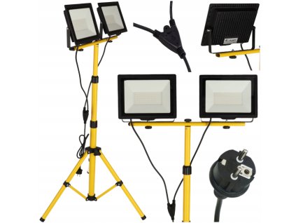 33156 33156 led reflektor 2x100w kabel a stativ 170cm studena bila