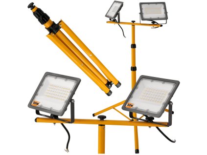 40641 40641 led reflektor 2x50w 140cm stativ neutralni bila