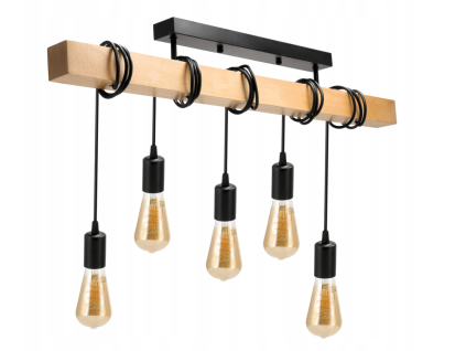 LED závesné stropné svietidlo 5x E27 Loft