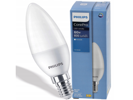 LED žiarovka CorePro - E14 - C37 - 7W - 806lm - 4000K