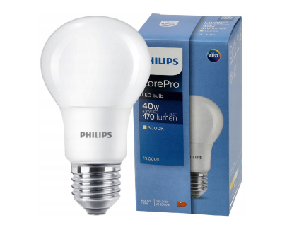 LED žiarovka CorePro - E27 - 4,9 W - 470lm - 3000K