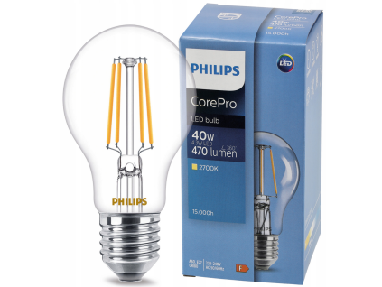 LED žiarovka filament CorePro - E27 - 4,3 W - 470lm - 2700K