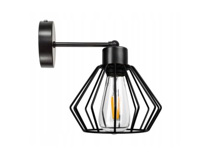 31887 nastenna lampa kinkiet e27 brylant cerna