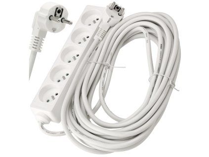 40974 prodluzovaci kabel 10m cerny 5 zasuvek