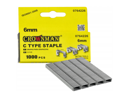Sponky pre ručné zošívačky 1000KS TYP C 07x6mm
