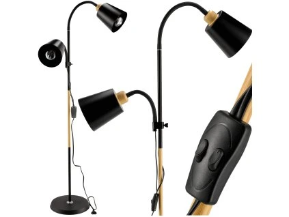 40095 stojaci led lampa stl035 2xe27 cerna