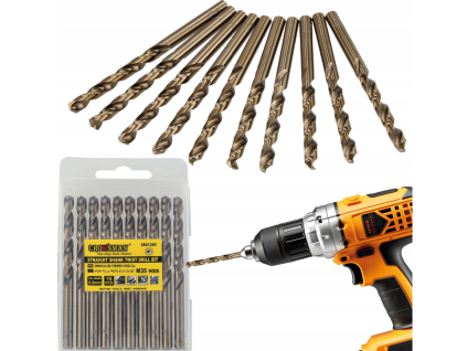Súprava 10 ks kobaltových vrtákov M35 HSS 5% - 6mm