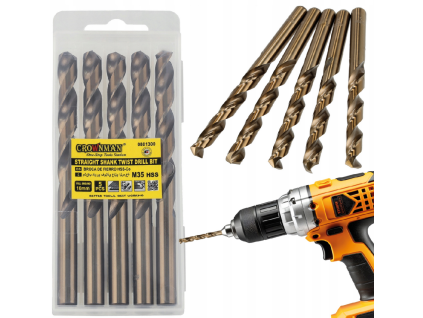Súprava 5 kobaltových vrtákov M35 HSS 5% - 10mm