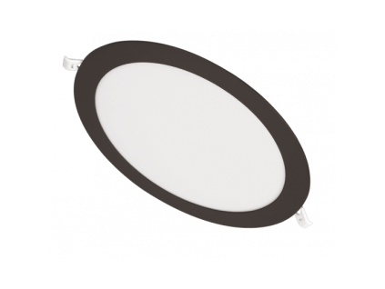 Zapustený LED panel 24W čierny - neutrálna biela