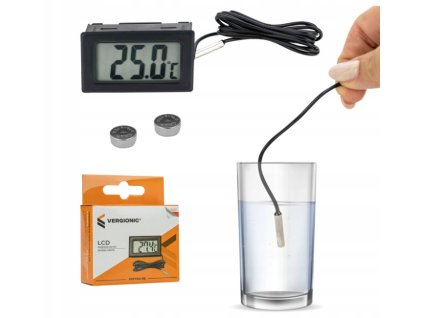 Elektronický LCD izbový teplomer s sondou