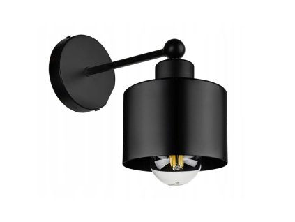 Nástenná lampa E27 - čierna