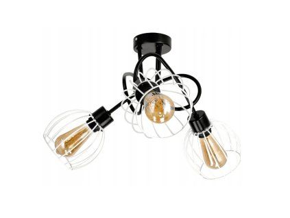 LED stropná lampa LOFT light - 3xe27 - druce ball white