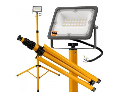 20W LED reflektor + stojan 140cm - neutrálna biela