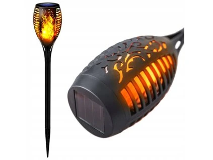 Solárna baterka flame LED so senzorom súmraku