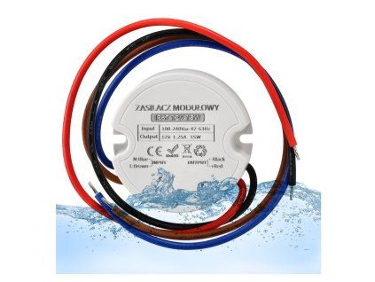 Napájací zdroj 15W 1,25a 12v dc, do krabice