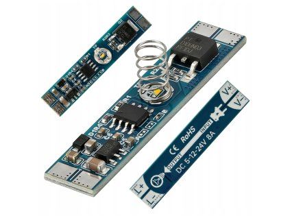 Stmievač pre LED pásiky 12/24v 8a zap/vyp