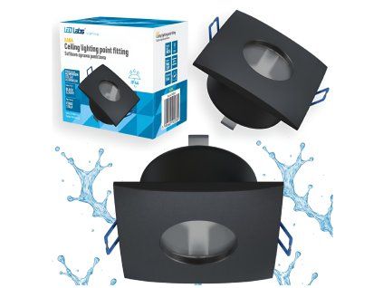 Halogénové svietidlo GU10 LED IP44 - Čierne