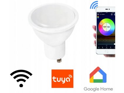 SMART Zarowka LED GU10 5W RGB CCT Tuya Google WiFi