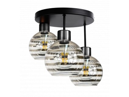 9891 led okruhle stropne svietidlo 3xe27 glass ball