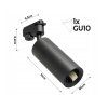 52222 4 bodove svitidlo lamp spot gu10 max cerne