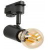 Čierne bodové svetlo pre LED žiarovku E27