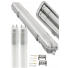 Hermetické svietidlo 60cm + 2x LED trubica studená biela
