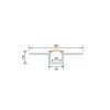 52468 led profil pro desky gk eloxovany s 1m stinidlem