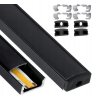 48781 48781 led hlinikovy profil 1m cerny prisazeny sada