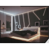 LED hliníkový profil zapustený 1m čierny - sada
