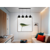 LED luster stropné svietidlo ČIERNE 4xE27