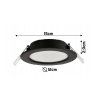 52060 6 led panel zapusteny kulaty 6w 660lm 4000k cerny