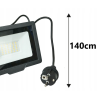 LED reflektor ECOplanet - 50W - s káblom - studená biela
