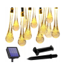 LED solárna reťaz - 30x LED žiarovka - IP44 - 5m
