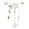 LED stojacia lampa 1xE27 185cm biela