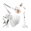 LED stojacia lampa 1xE27 185cm biela