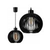 47677 47677 led stropni svitidlo e27 drevena koule cerna
