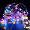 LED svetelná reťaz - RGB MULTICOLOR - USB - SMART - 10 m