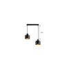 48409 3 48409 3 led zavesne stropni svitidlo 2x e27 cerne