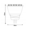 LED žiarovka - MR11 - 3W - 12V - 250Lm - teplá biela