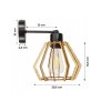 31896 2 nastenna lampa kinkiet e27 diamant cerna