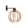31899 nastenna lampa kinkiet e27 drevena koule cerna