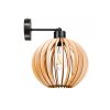 31902 nastenna lampa kinkiet e27 drevena koule cerna