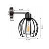 31890 2 nastenna lampa kinkiet e27 kula cerna