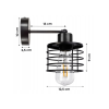 31893 2 nastenna lampa kinkiet e27 pruzina cerna