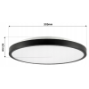 Prisadený LED stropný panel 12W 860lm Okrúhly čierny NW