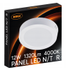 Prisadený okrúhly LED panel 12W - 1320lm - neutrálna farba