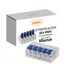 Sada 50x Drôtová elektrická rýchlospojka 32A 5-koľajová 0,2-4mm
